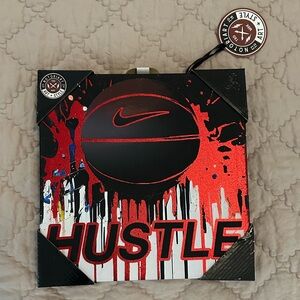 Nike Black & Red 'HUSTLE' Basketball Canvas